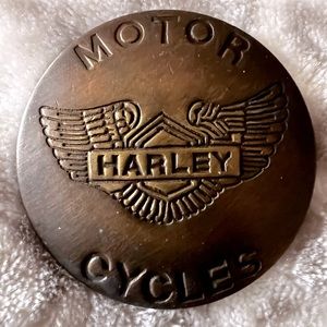 Vintage Harley Davidson brass pin